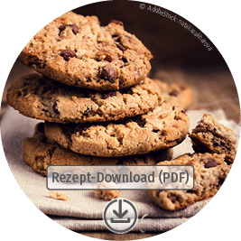 Download Button Vollkorn Cookies mit Schoko-Drops Rezept als PDF