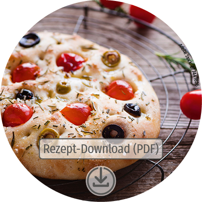 Download Button Würzige Focaccia Rezept als PDF