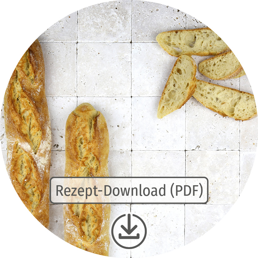 Download Button Baguette Rezept als PDF
