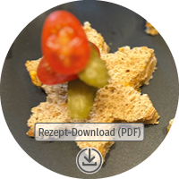 Download Button Schneeflocken Canapes Rezept als PDF